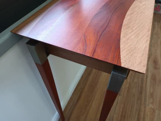 Contemporary Small Side Table With Mixed Materials