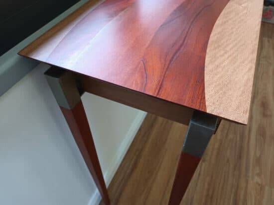 Contemporary Small Side Table With Mixed Materials